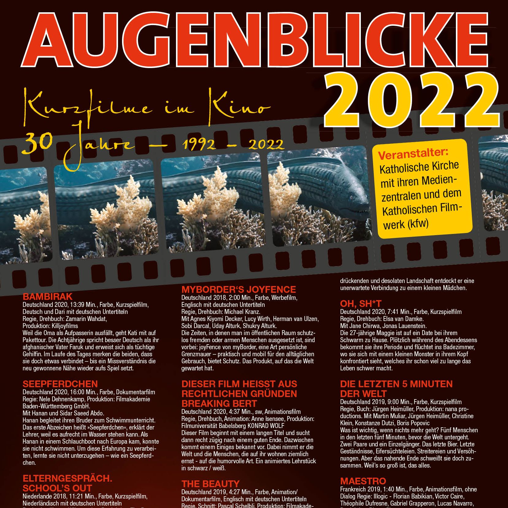 AUGENBLICKE 2022 Plakat Ausschnitt
